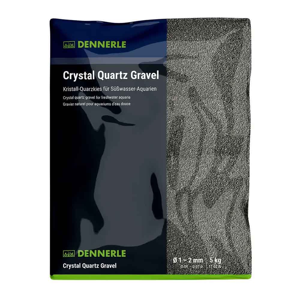 Dennerle Crystal Quartz Ghiaia Cristallo di Quarzo Nero diamante 5Kg