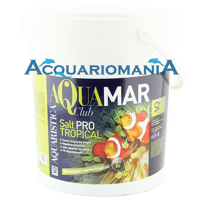 AquaMar Salt Pro Tropical Sale per Acquari marini secchio 7kg circa 210 Litri