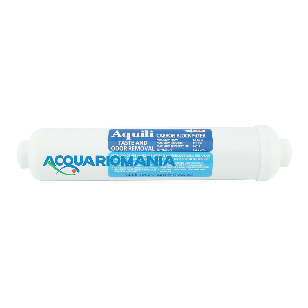 Aquili Cartuccia Carbone in linea per impianti osmosi