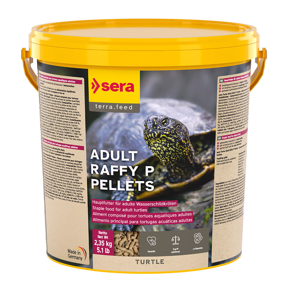Sera Turtle Adult Raffy P Pellets Alimento completo per Tartarughe d'acqua 10l 2,35Kg