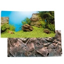 Juwel Sfondo Poster 1 esterno double face XL piante/rocce 120X60cm e 150x60cm