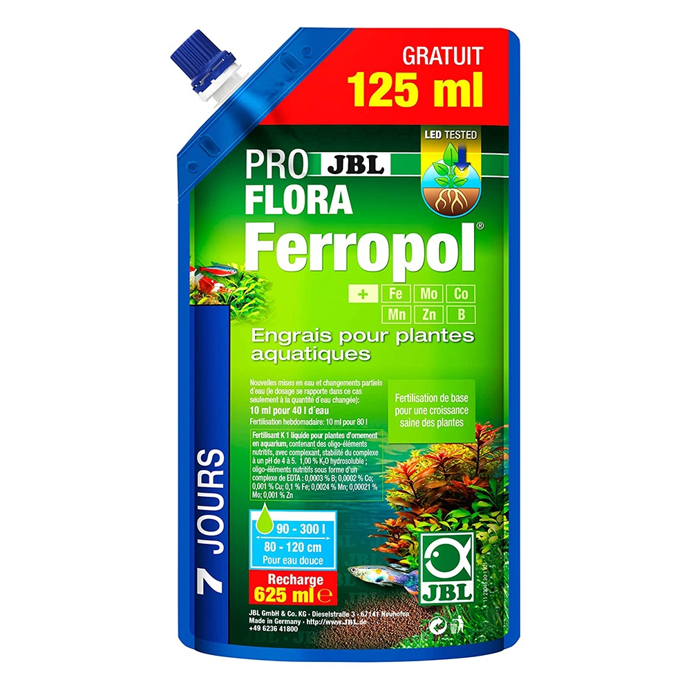 Jbl Pro Flora Ferropol Ricarica Fertilizzante Base completo 625ml