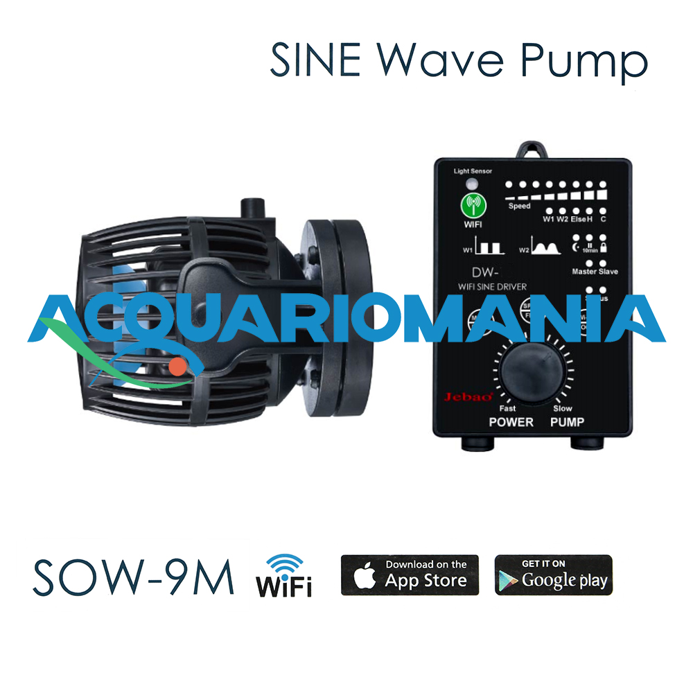 Jebao Sine Wave Pump SOW-9M Pompa di movimento Wi-fi 700-9000l/h