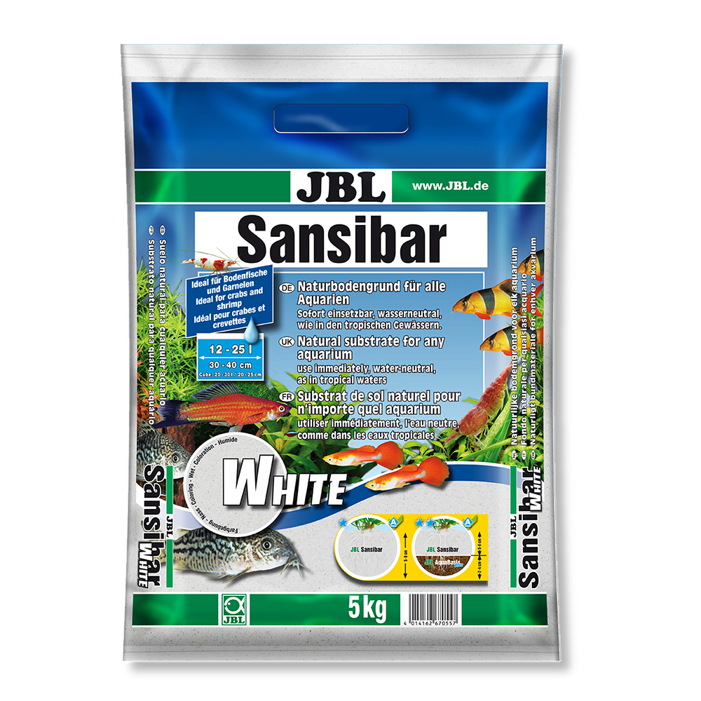 Jbl Sansibar White Substrato Bianco per acquari d'acqua dolce e marina 0,2-0,6mm 5Kg