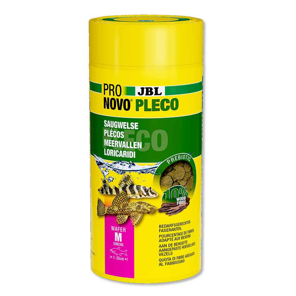 Jbl ProNovo Pleco Wafer M con Fibre di legno e Prebiotici 250ml 133g