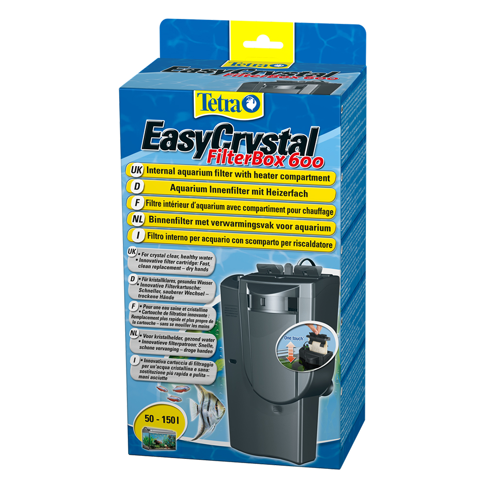 Tetra EasyCrystal 600 FilterBox Filtro interno per acquari fino a 150 litri