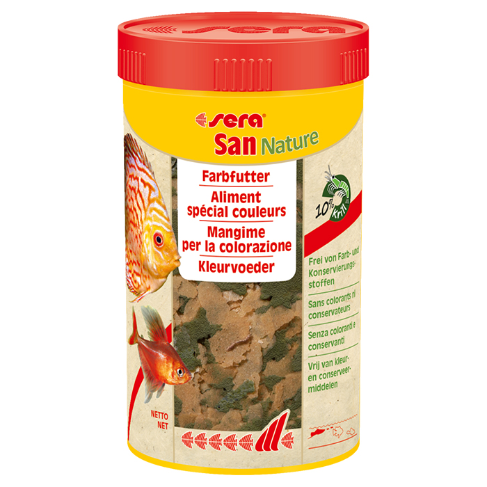 Sera San Nature Mangime intensificante per il colore dei pesci 100ml 22g