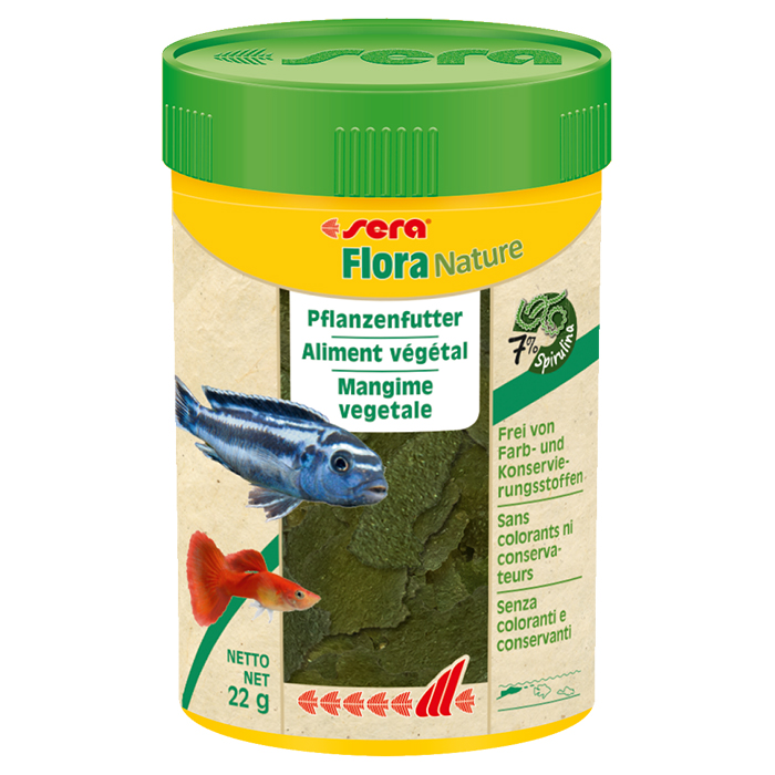 Sera Flora Nature Scaglie vegetali con Spirulina 100 ml 22 g
