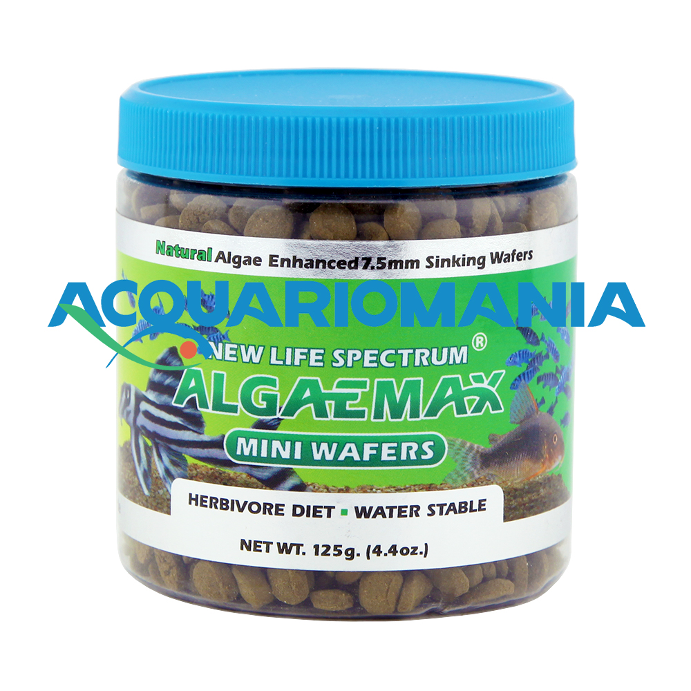 New Life Spectrum Algae Max Mini Wafers affondante per pesci erbivori dolce e marino 7,5mm 125g