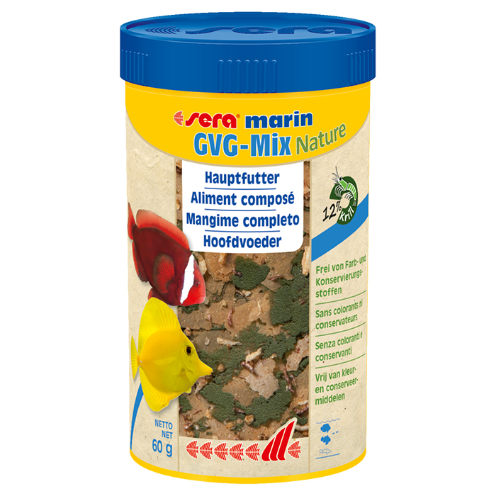 Sera Marin GVG Mix Nature Flakes Marin Mangime completo in scaglie per marino 250ml 60g