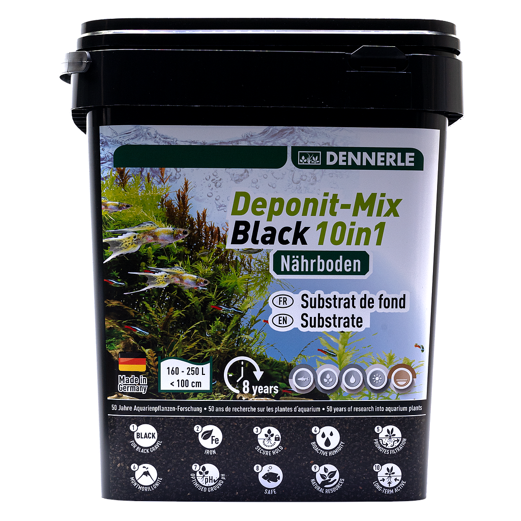 Dennerle Deponit-Mix Black Professional 9,6Kg Fondo fertile 250L