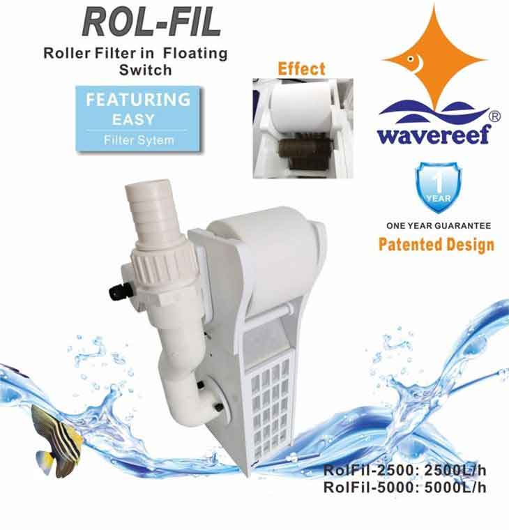 Wavereef Roll Fill 2500 Filtro a rullo automatico per sump fino a