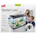 Tetra Acquario Starter Line 80 Led 10W Completo 61x32x51cm 80 litri con Luce Notturna Nero