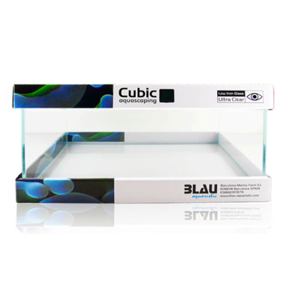 Blau Aquaristic Cubic Aquascaping Shallow 17 Ultra Clear Acquario 17lt 45x24x16cm