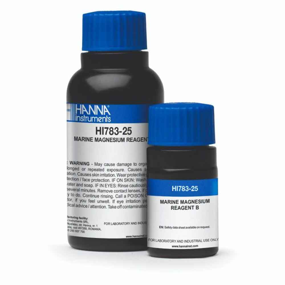 Hanna Instruments HI783-25 Reagenti per HI783 Test Colorimetrico per Magnesio acqua marina 25 Test