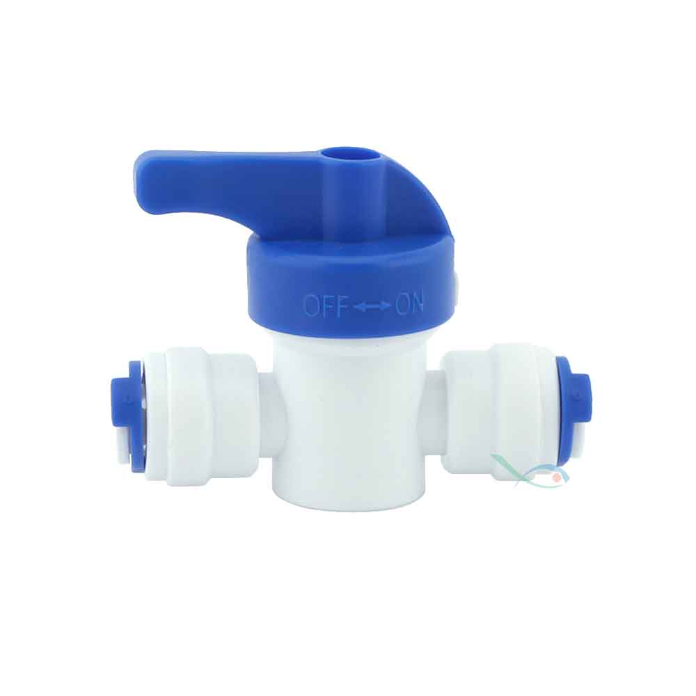 Aquili Valvola a sfera rubinetto intermedio attacchi rapidi tubo 1/4" osmosi