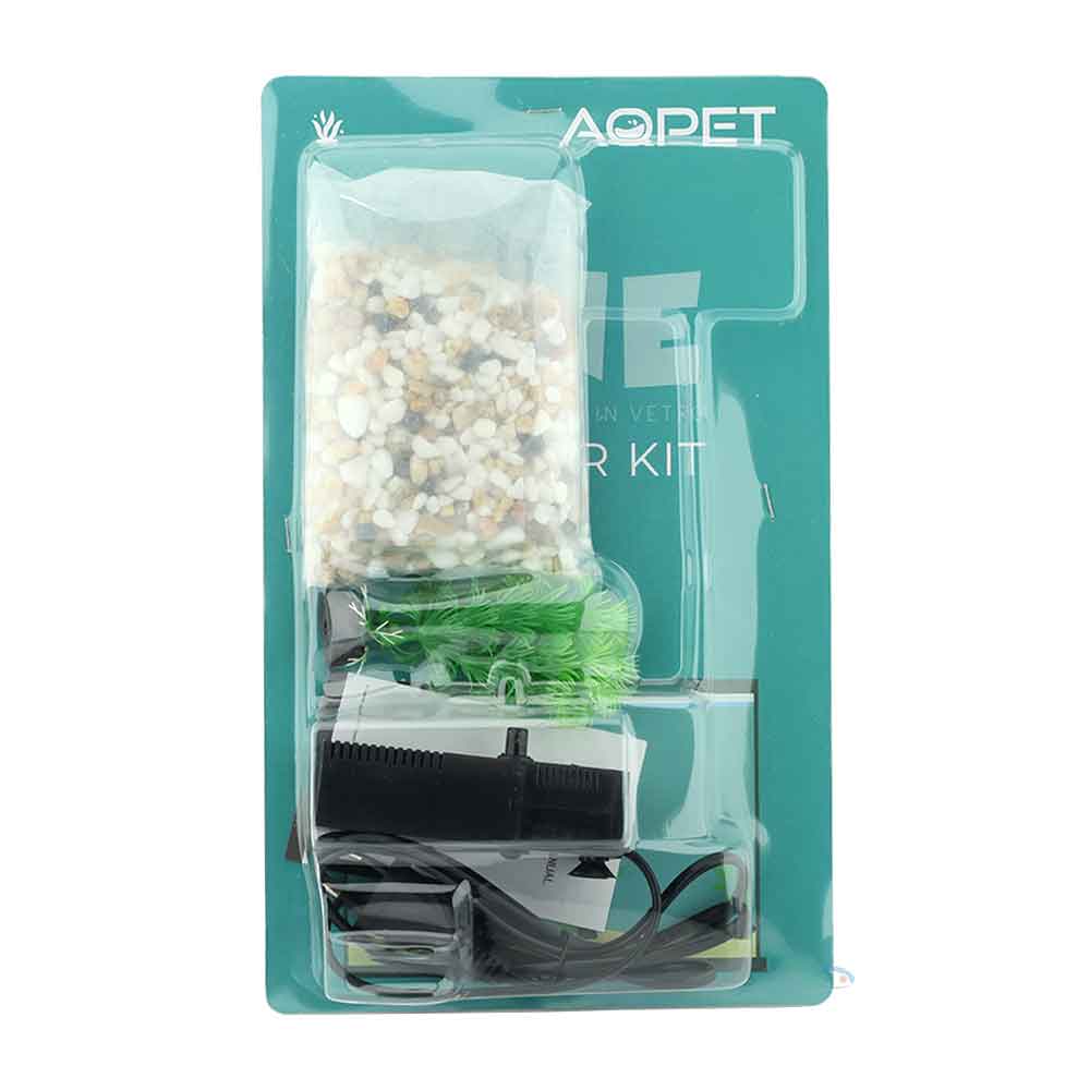 Aqpet Starter Kit Filtro Ghiaia piantina per mini acquari