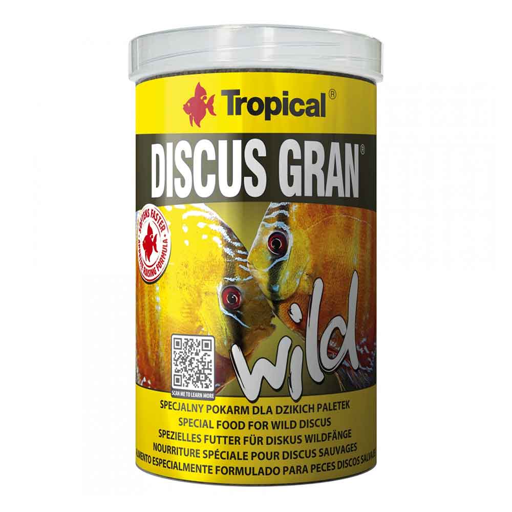 Tropical Discus Gran Wild Mangime granulare per colori con astaxantina 1000ml 440gr
