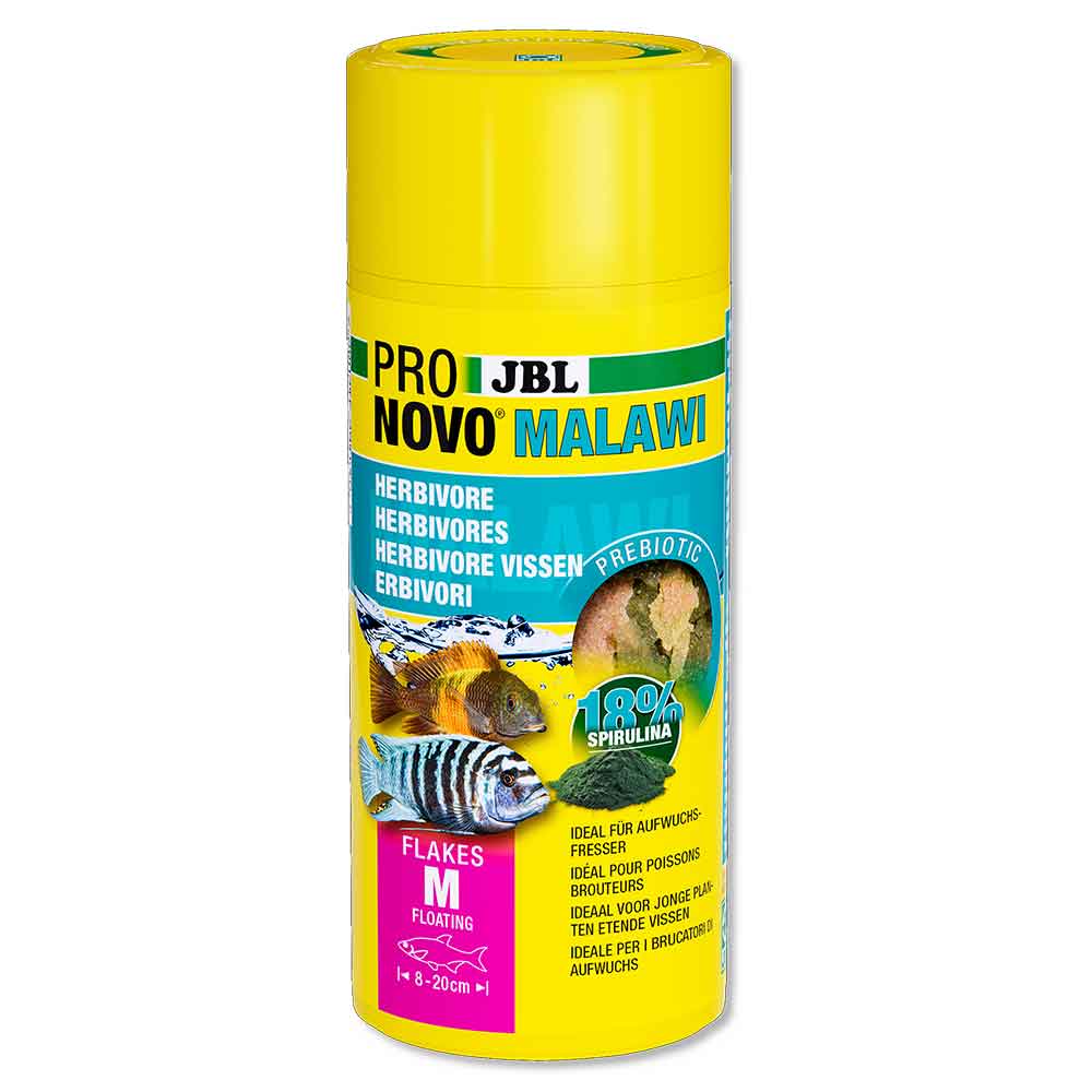 Jbl ProNovo Malawi Flakes M Scaglie con Spirulina e Prebiotici 250ml 40gr