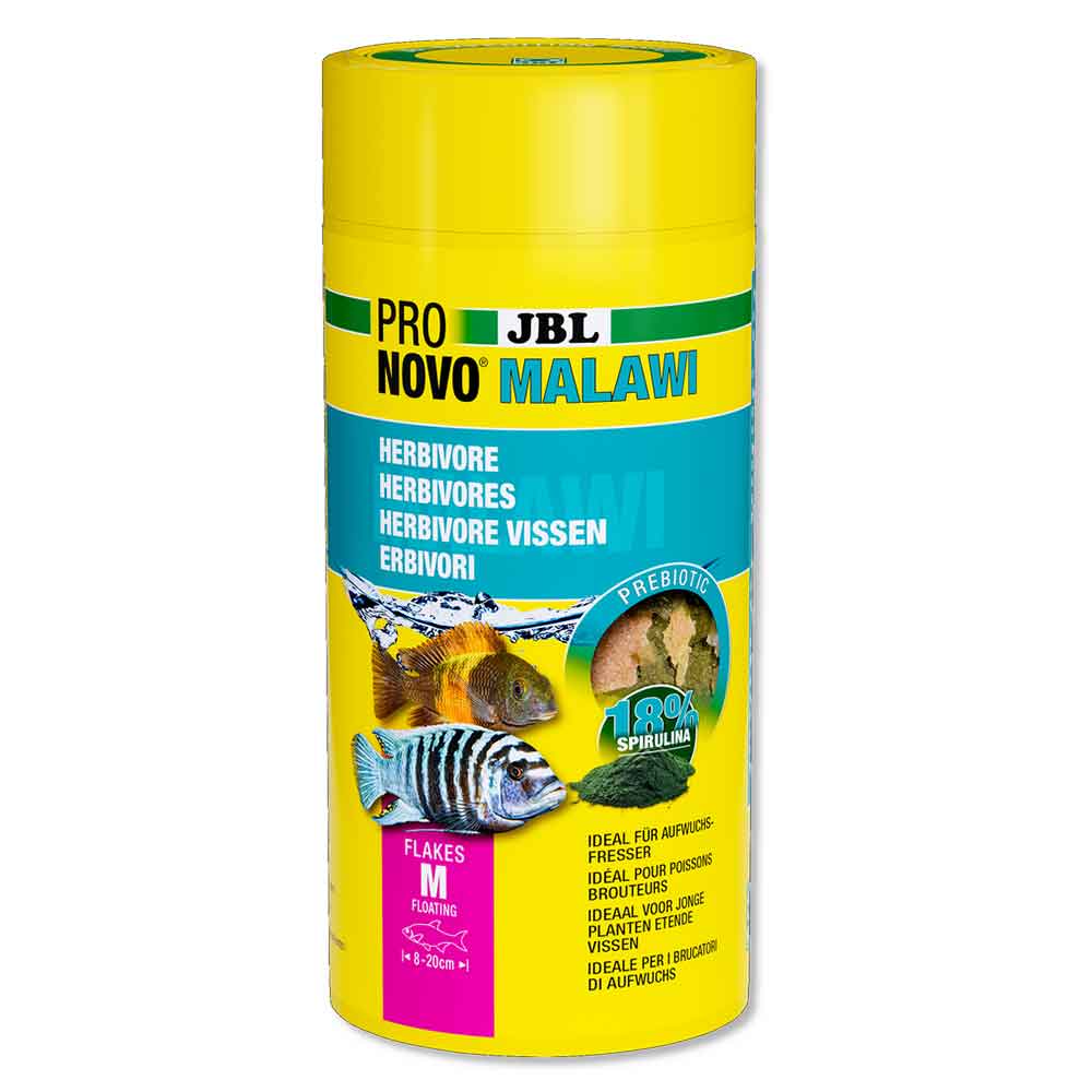 Jbl ProNovo Malawi Flakes M Scaglie con Spirulina e Prebiotici 1000ml 190gr
