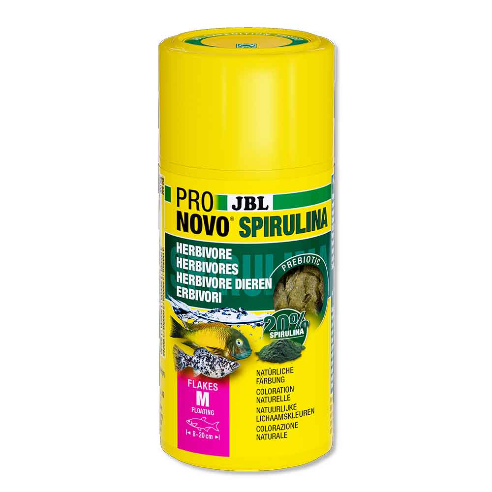 Jbl ProNovo Spirulina Flakes M Scaglie con Spirulina e Prebiotici 250ml 40gr