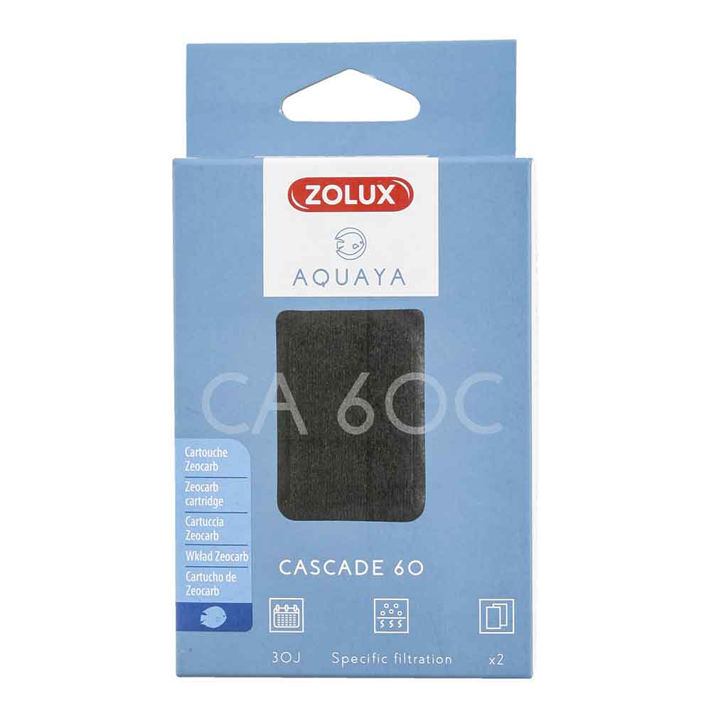 Zolux Aquaya Cascade 60 Spugna carbone e zeolite 2pz