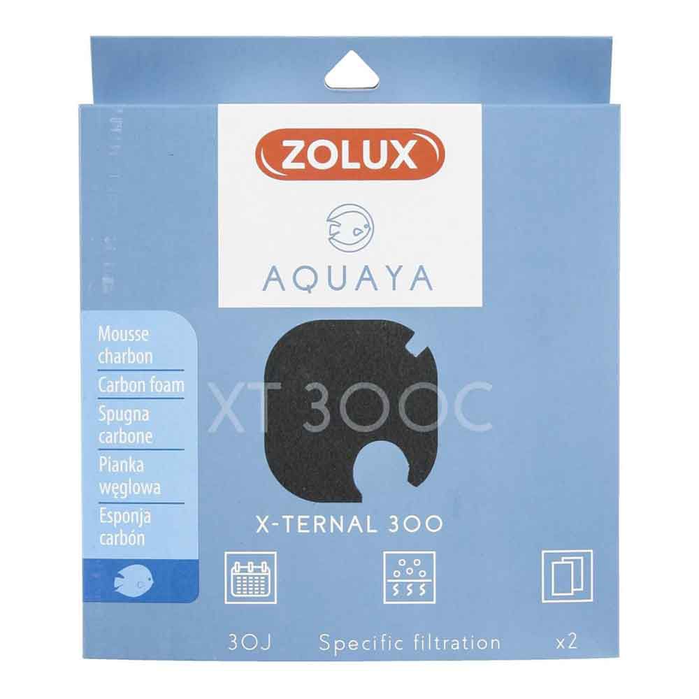 Zolux Aquaya Ricambio Spugna Carbone Filtro Esterno X-Ternal 300 2pz