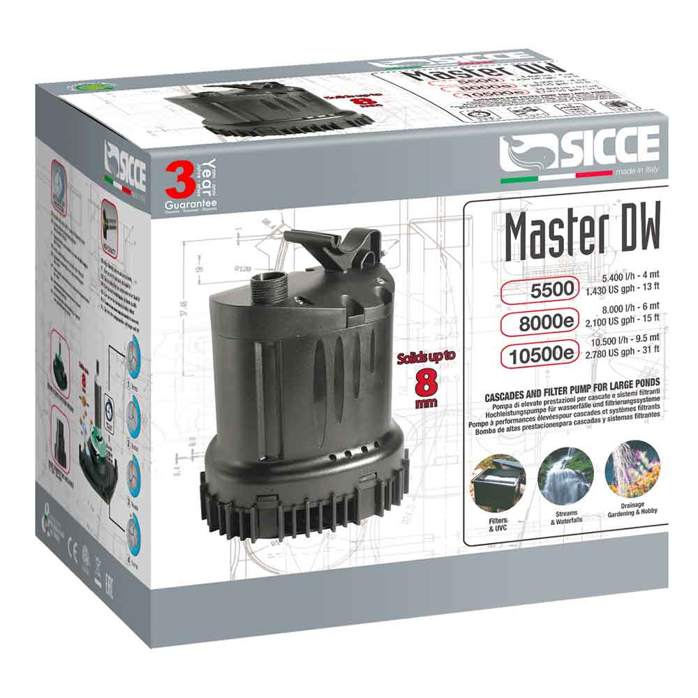 Sicce Master DW 10500e Pompa Laghetto e drenaggio 10500l/h
