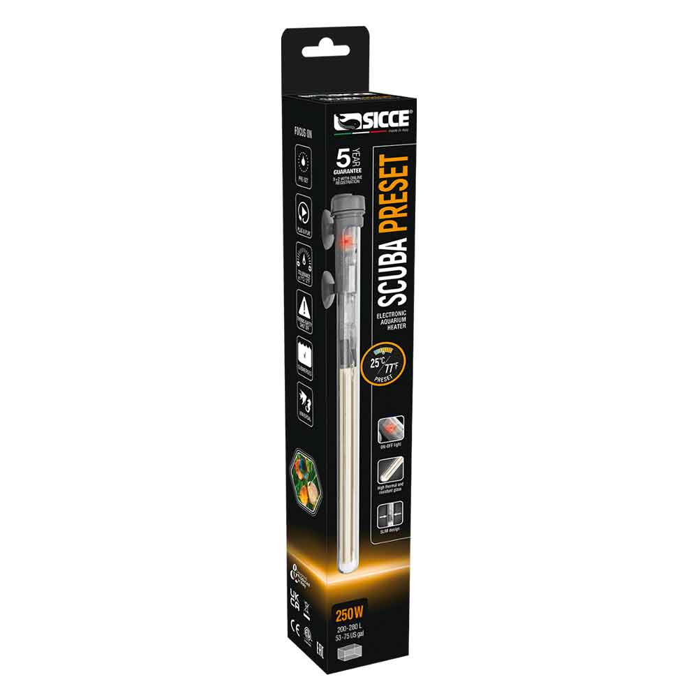 Sicce Riscaldatore Scuba Preset 250W 38cm