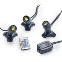 Pontec PondoStar LED RGBW Set 3 faretti sommergibili per laghetto 5W con telecomando
