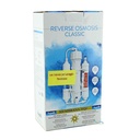 Aquili Impianto Osmosi RO Classic HQ 75gpd (290litri al giorno) a 3 stadi scarto 1:2 con Flushing Valve