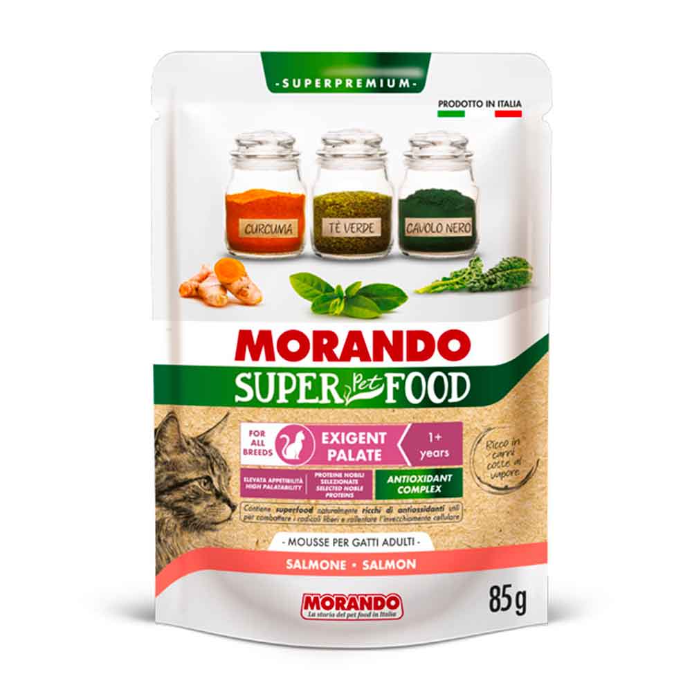 Morando Superpremium Umido per Gatto Sterilized Exigent Palate Mousse Salmone 85g