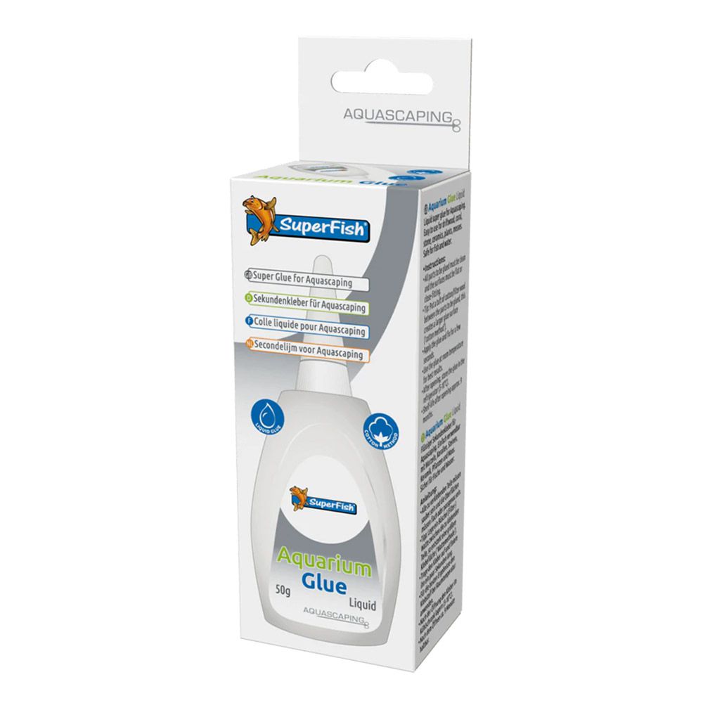 Superfish Aquarium Glue Colla liquida per Aquascaping Piante Legni Rocce 50g