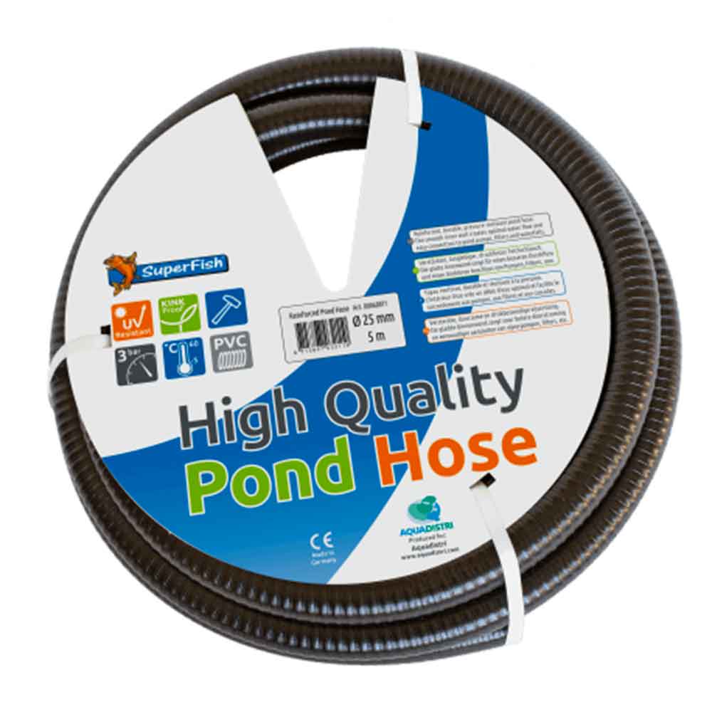 Superfish High Quality Pond Hose Tubo interno liscio esterno spiralato 25mm 5 metri