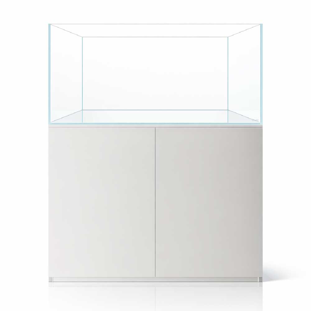 Blau Aquaristic Set Gran Cubic Absolute AR Extrachiaro Antiriflesso 122 Bianco Acquario con Supporto Stand HD Core 341 Litri