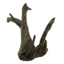 Legno Thai Orchidea 2 con Foto Reale e Misure 39x22x40h cm