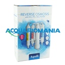 Aquili Impianto Osmosi NPS 50GPD 190litri al giorno a 4 stadi in linea con Filtro anti NO3 PO4 SiO
