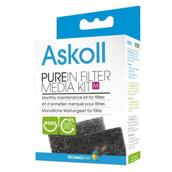 Askoll Kit Spugna e Carbone di Ricambio per Filtro interno Pure In M/Acquaranger 1