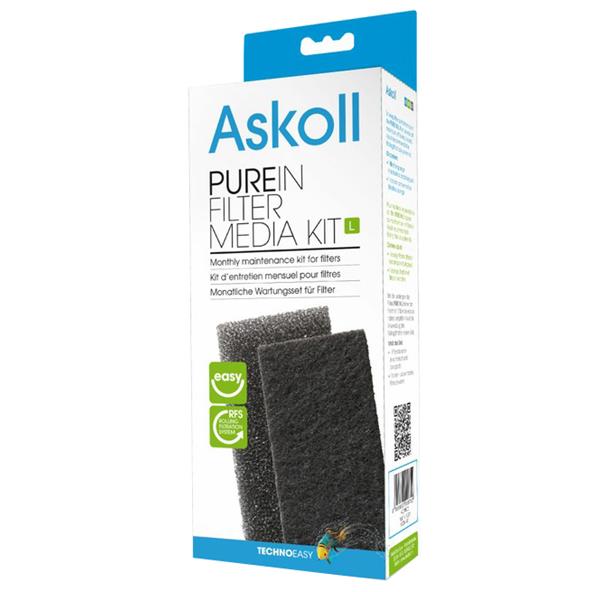 Askoll Kit Spugna e Carbone di Ricambio per Filtro interno Pure In L/Acquaranger 2