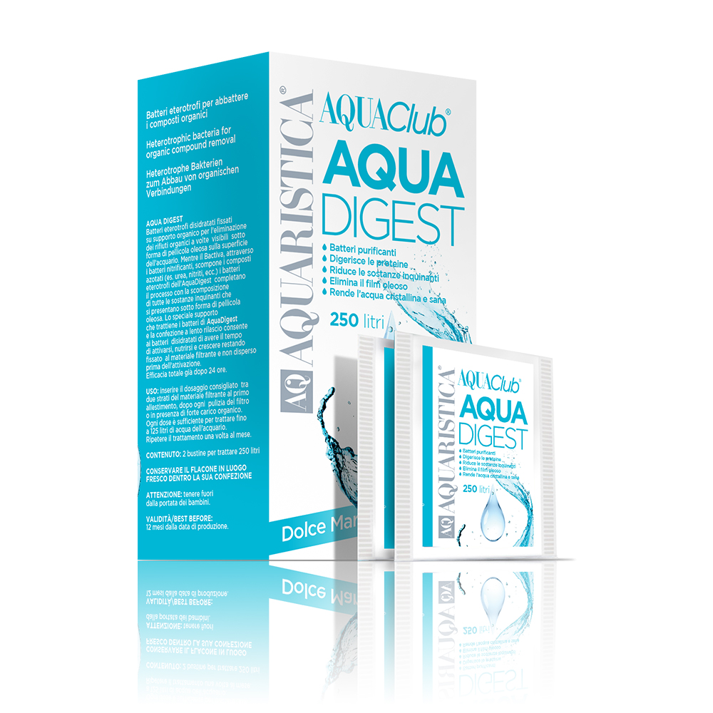 AQ Aquaristica Aqua Digest Batteri purificanti 2 bustine per 250 litri