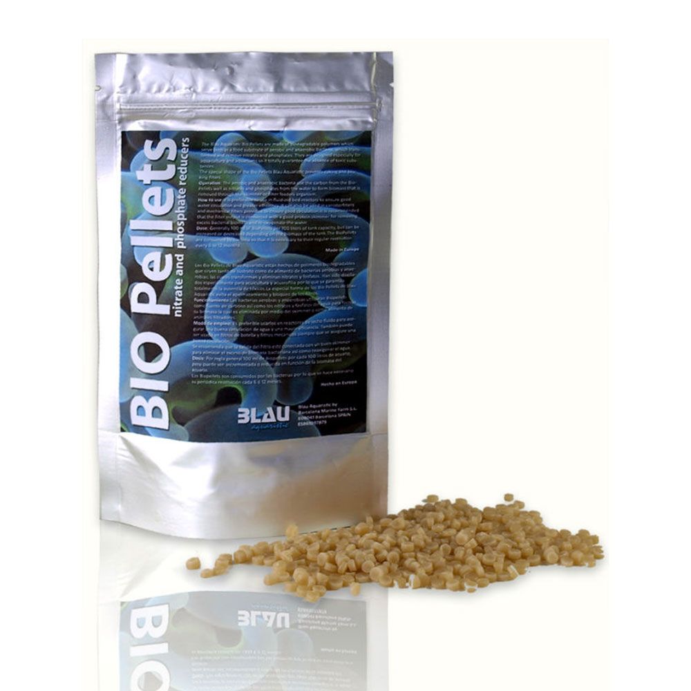 Blau Aquaristic Bio Pellets 250ml Riduttore di Nitrati e Fosfati per marino fino a 250lt