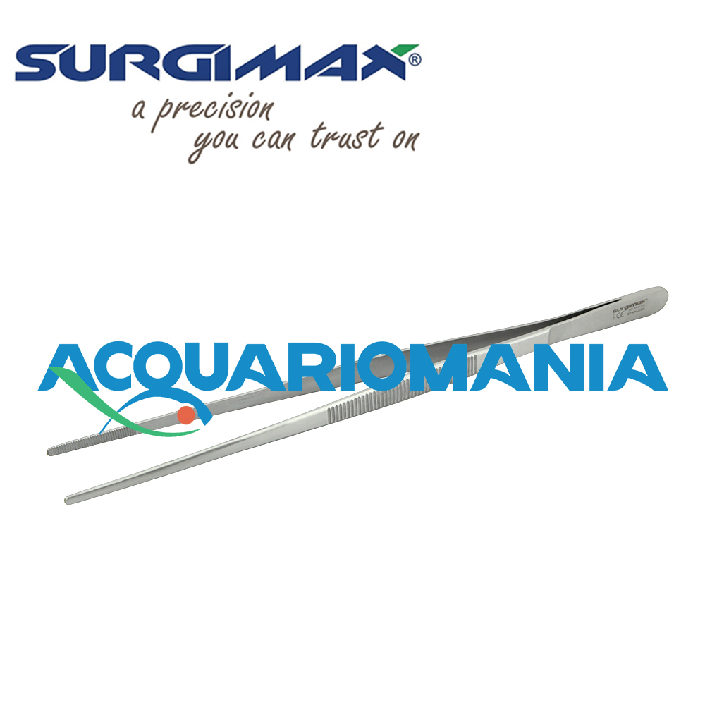 Surgimax Pinza con punta dritta in Acciaio Chirurgico 1017 al Carbonio alta qualità 25cm