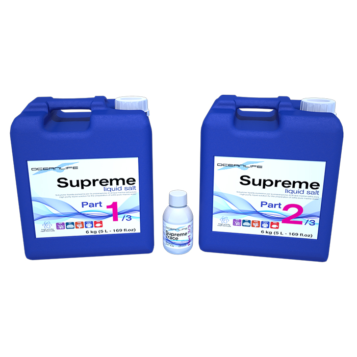 Oceanlife Supreme Liquid Salt Sale liquido di nuova generazione 5L/6Kg Part1   5L/6Kg Part2   85ml Part3 per 105l