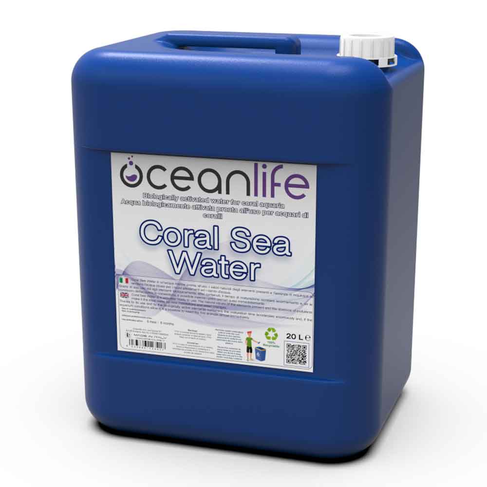 Oceanlife Coral Sea Water Acqua pronta per acquari marini di barriera 20 litri