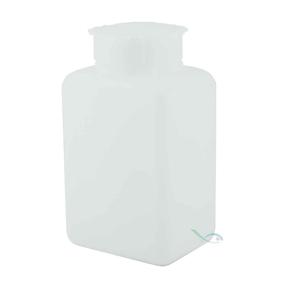 Bottiglia in Plastica  Semitrasparente Rettangolare Dosometrica con Tappo esterno ed interno 2000ml