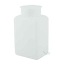 Bottiglia in Plastica Semitrasparente Rettangolare graduata Dosometrica con Tappo esterno ed interno 1000ml