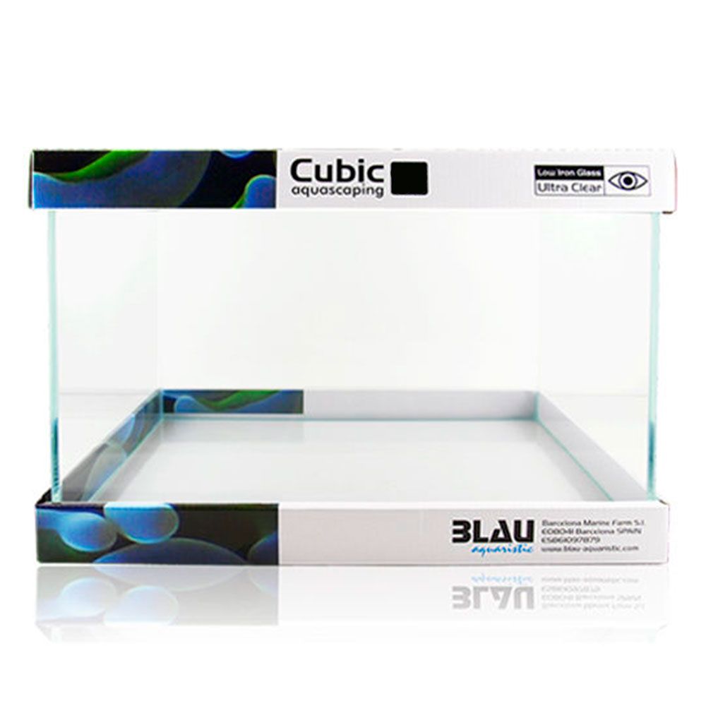 Blau Aquaristic Cubic Aquascaping 28 Ultra Clear Acquario 28lt 40x25x28cm