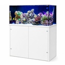Genesi Acquario Marino Reef Plus Extrachiaro Completo con Sump e Supporto in Alluminio Bianco 120x50x50h cm