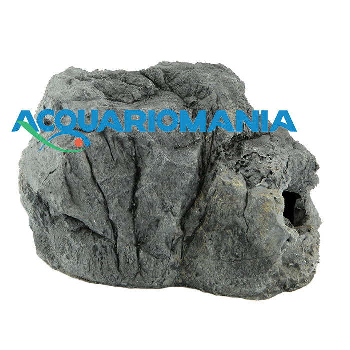 Ceramic Nature Rock Grey SH-24 Roccia forata in resina per acquario 21x17x13cm