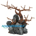 Askoll Orn Wood & Rock Brown Roccia decorativa in resina atossica 20X12X19 cm